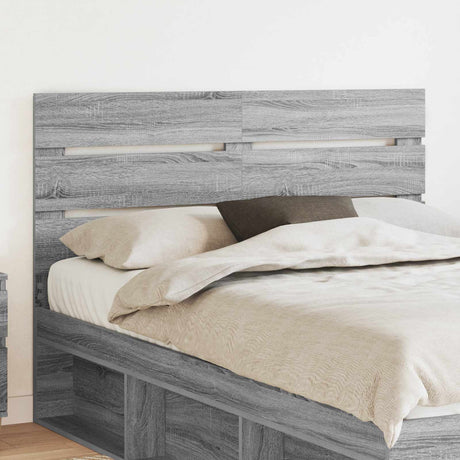 Vidaxl hoofdbord grijs sonoma bewerkt hout