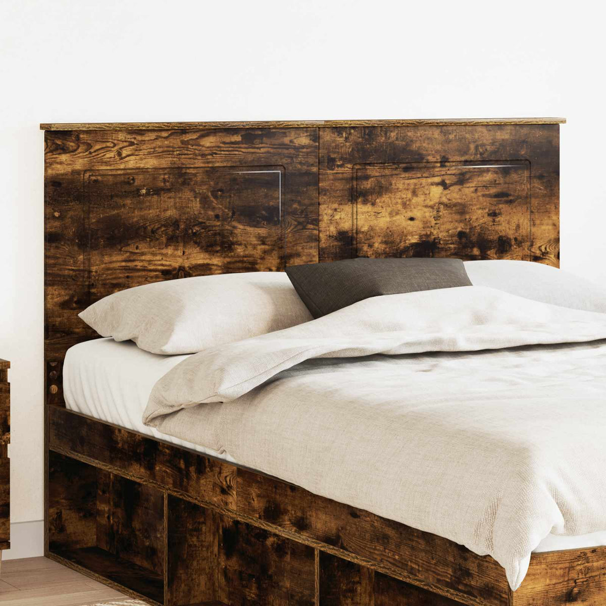 Vidaxl hoofdbord gerookte eik 100 cm geconstrueerd hout