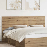 Vidaxl hoofdbord artisan eiken bewerkt hout