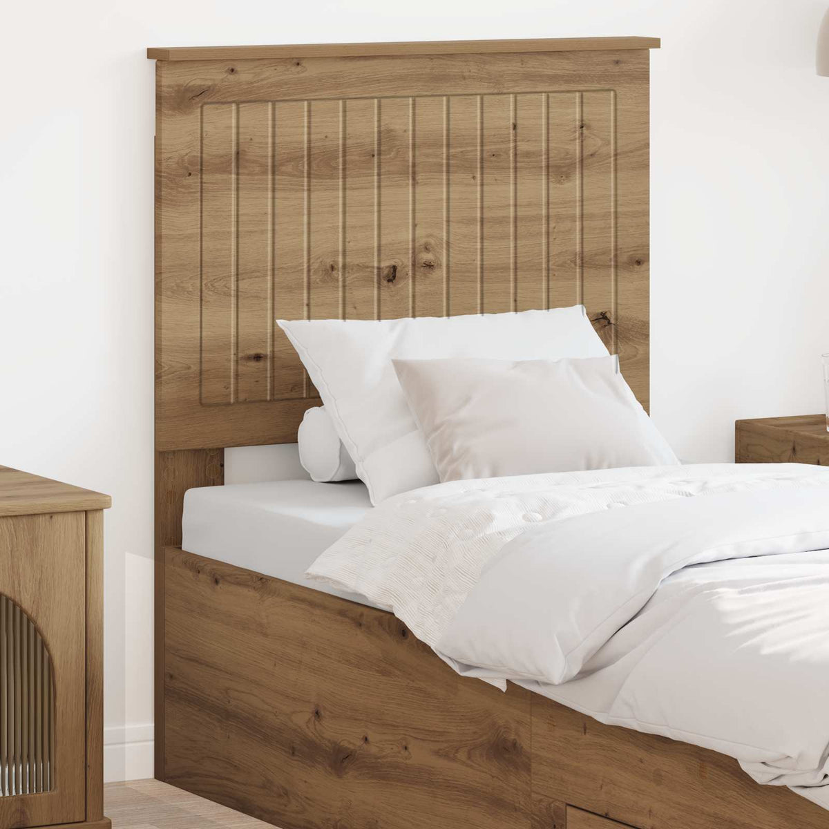 Vidaxl hoofdbord artisan eiken bewerkt hout