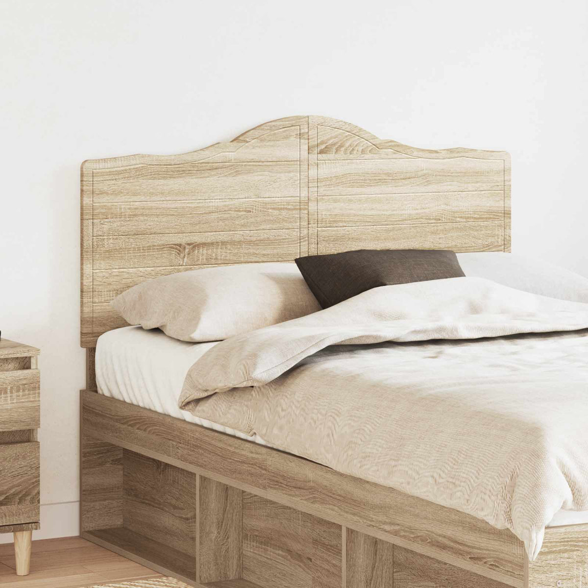 Vidaxl hoofdbord sonoma eiken bewerkt hout