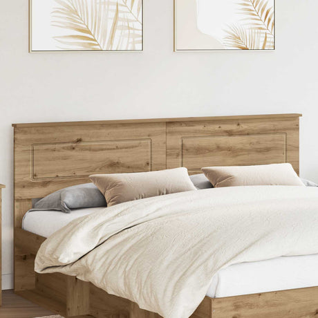Vidaxl hoofdbord artisan eiken bewerkt hout