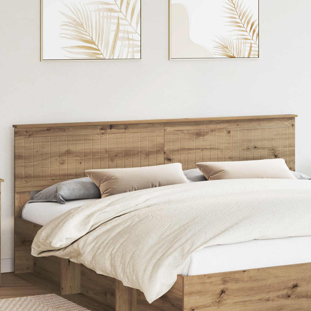 Vidaxl hoofdbord artisan eiken bewerkt hout