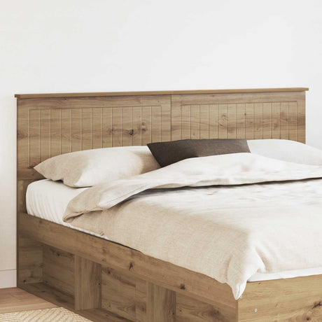 Vidaxl hoofdbord artisan eiken bewerkt hout