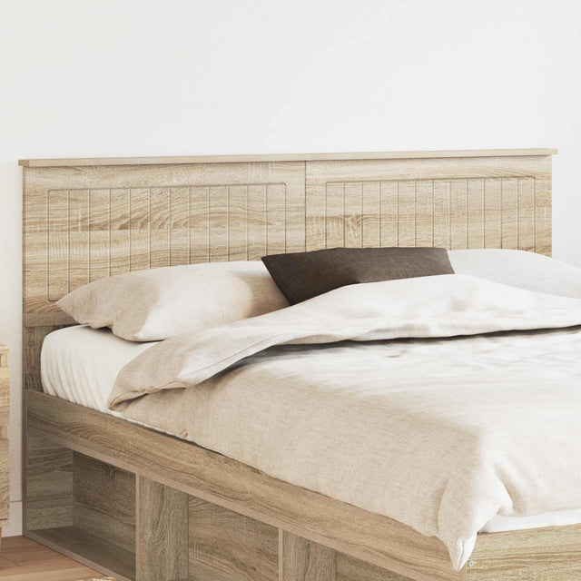 Vidaxl hoofdbord sonoma eiken bewerkt hout