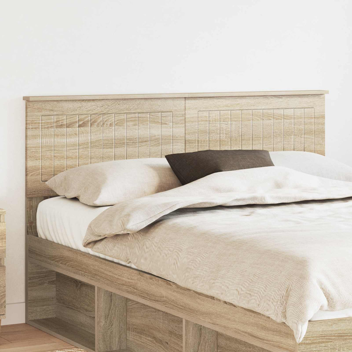 Vidaxl hoofdbord sonoma eiken bewerkt hout
