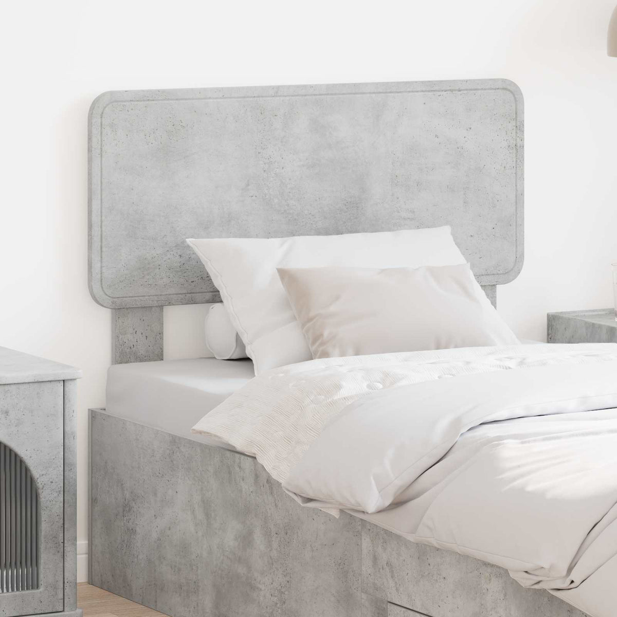 Vidaxl hoofdbord beton grijs bewerkt hout