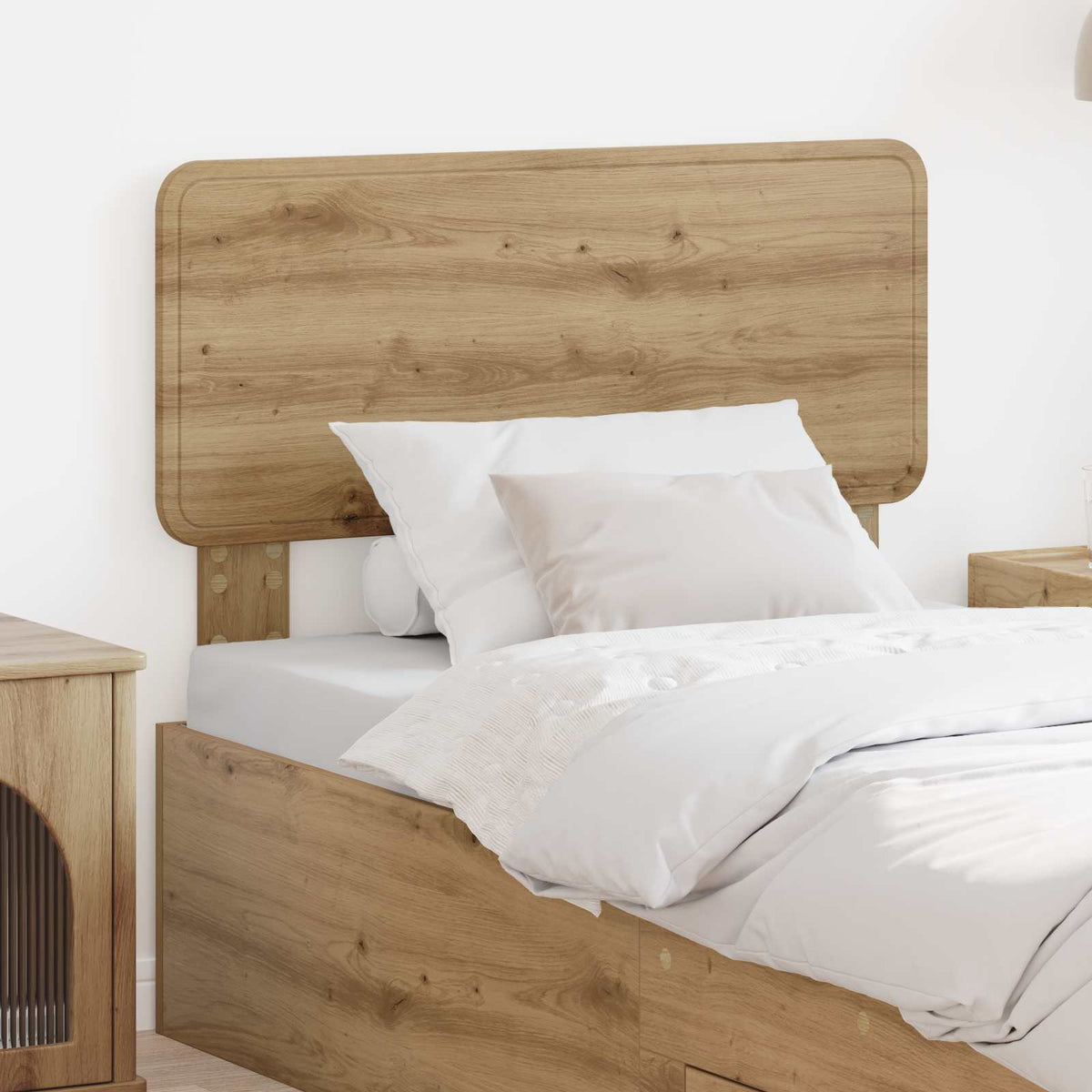 Vidaxl hoofdbord artisan eiken bewerkt hout