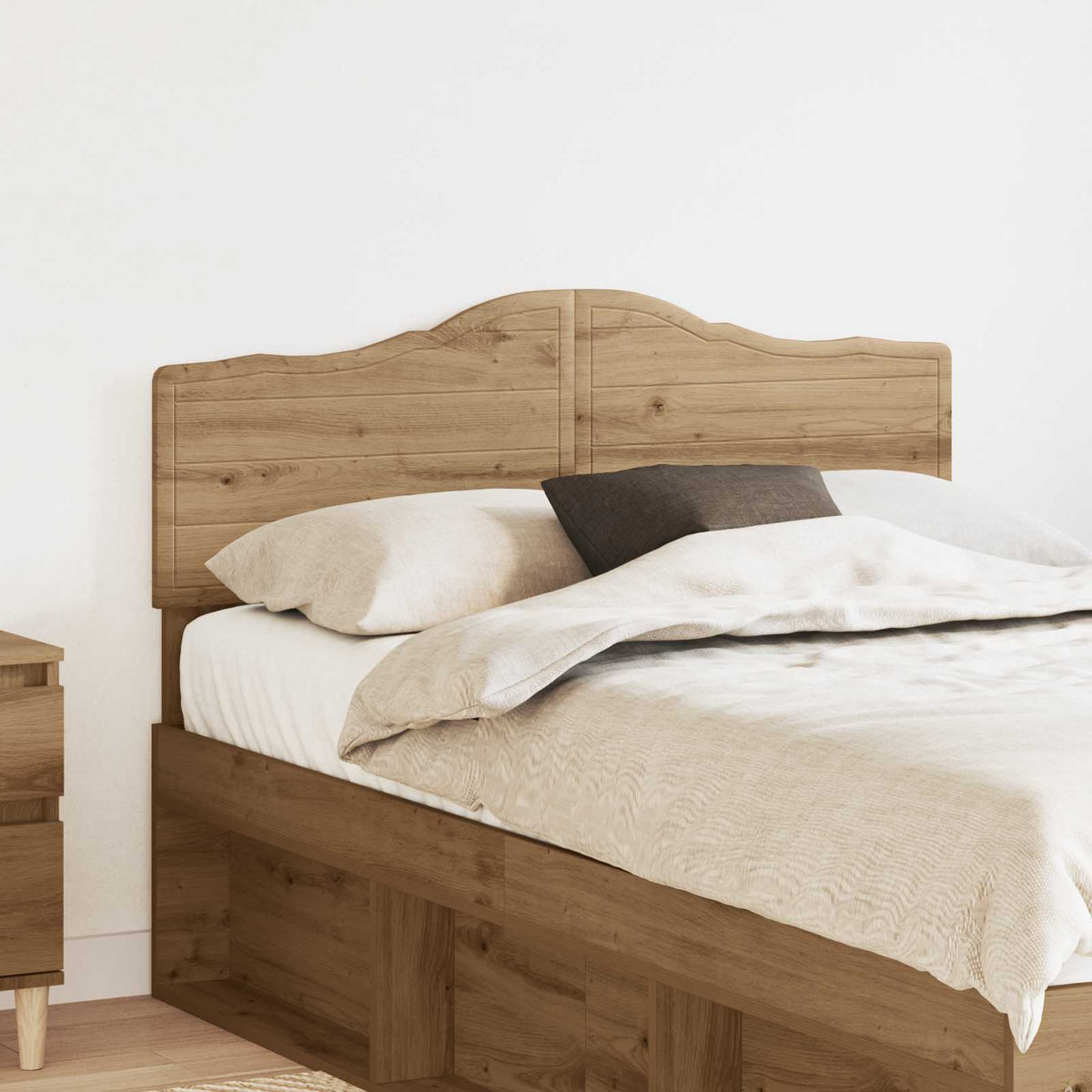 Vidaxl hoofdbord artisan eiken bewerkt hout