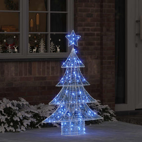 Vidaxl kerstboom 100 led's blauw 120 cm acryl