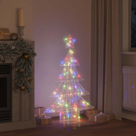 Vidaxl kerstboom 100 led's meerkleurig 120 cm acryl