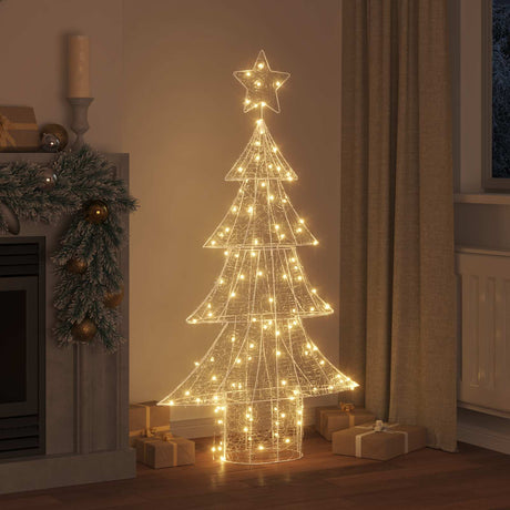 Vidaxl kerstboom 160 led's warmwit 150 cm acryl
