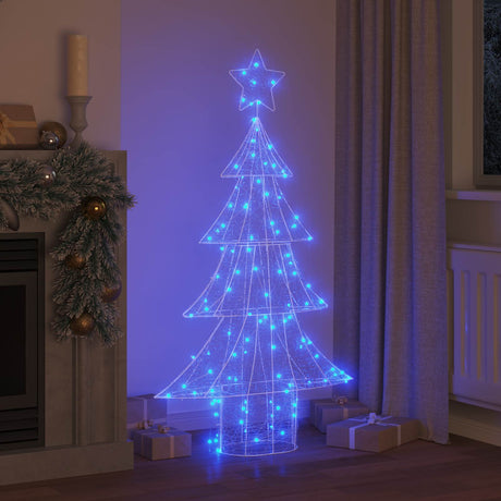 Vidaxl kerstboom 160 led's blauw 150 cm acryl