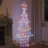 Vidaxl kerstboom 240 led's meerkleurig 180 cm acryl