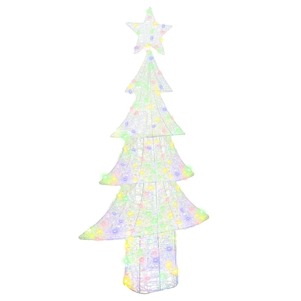 Vidaxl kerstboom 240 led's meerkleurig 180 cm acryl
