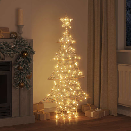 Vidaxl kerstboom 160 led's warmwit 151 cm pet