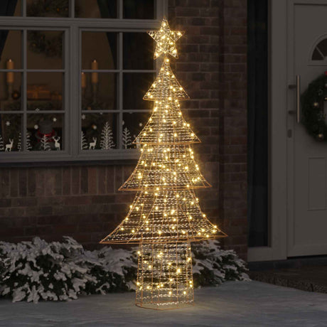 Vidaxl kerstboom 240 led's warmwit 181 cm pet