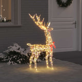 Vidaxl 3d rendier 140 led's warmwit 128 cm pet