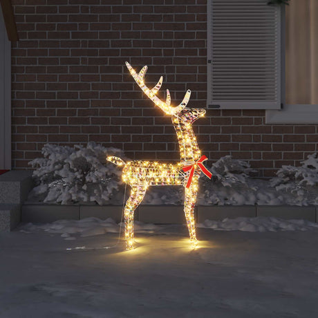 Vidaxl 3d rendier 140 led's warmwit 128 cm pet