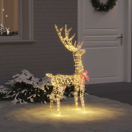 Vidaxl 3d rendier 140 led's warmwit 128 cm pet