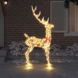 Vidaxl 3d rendier 250 led's warmwit 96 x 40 x 180 cm pet