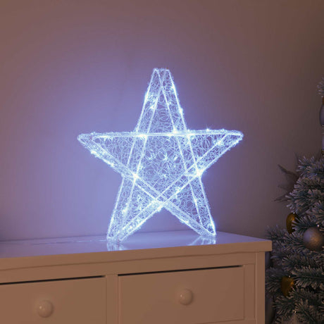 Vidaxl 3d ster 50 led's koudwit 55 x 53,5 x 10 cm acryl