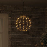 Vidaxl bal warmwit 30 x 30 x 32 cm metaal 96 led's