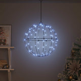 Vidaxl bal koudwit 40 x 40 x 42 cm metaal 120 led's