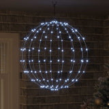 Vidaxl bal koudwit 60 x 60 x 62 cm metaal 192 led's
