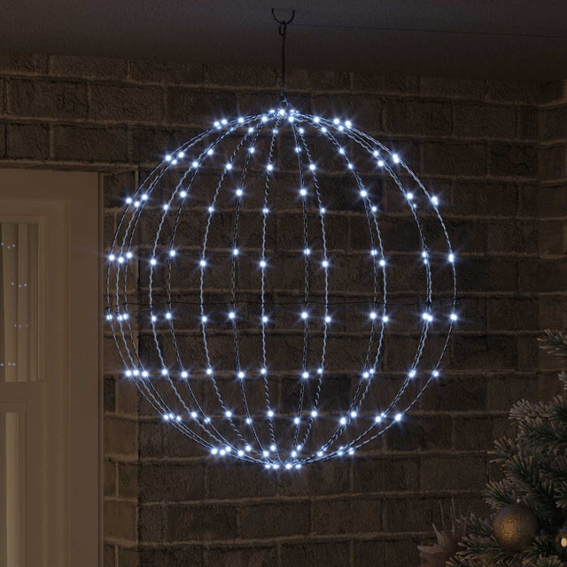 Vidaxl bal koudwit 60 x 60 x 62 cm metaal 192 led's