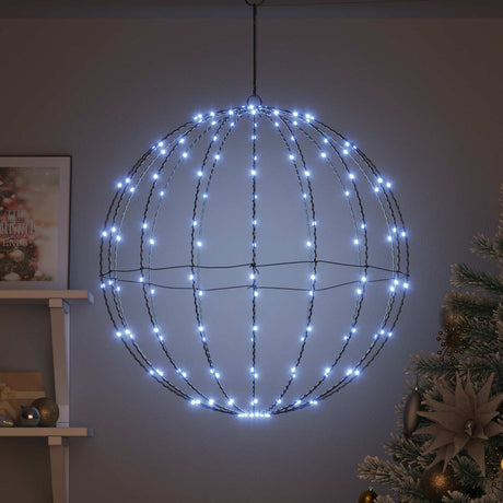 Vidaxl bal koudwit 60 x 60 x 62 cm metaal 192 led's