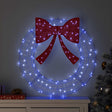 Vidaxl krans 60 led's blauw 76 x 76 x 8,5 cm acryl