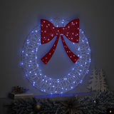 Vidaxl krans 60 led's blauw 76 x 76 x 8,5 cm acryl
