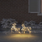 Vidaxl led rendieren 2 st 40 led's warmwit 44 x 18 x 65,5 cm pet