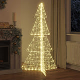 Vidaxl kerstboom 240 led's warmwit 180 cm acryl