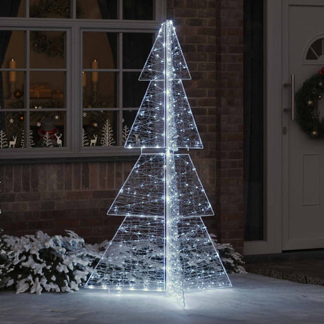 Vidaxl kerstboom 240 led's koud wit 180 cm acryl