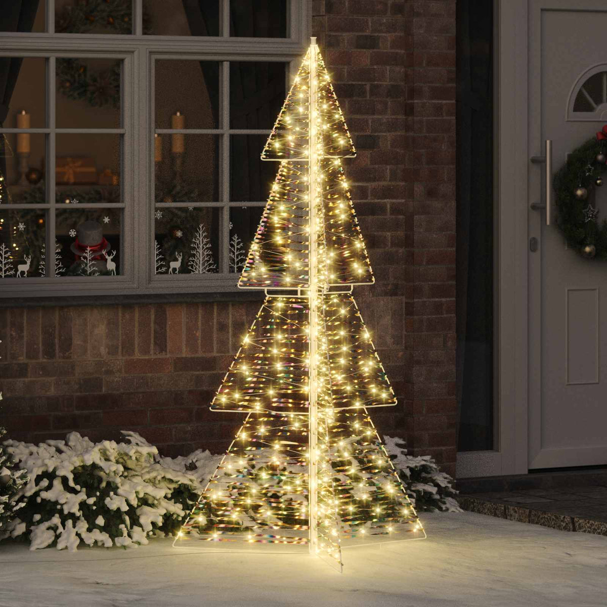Vidaxl kerstboom 240 led's warmwit 180 cm pet