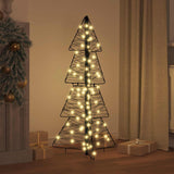 Vidaxl kerstboom 100 led's warmwit 120 cm rattan