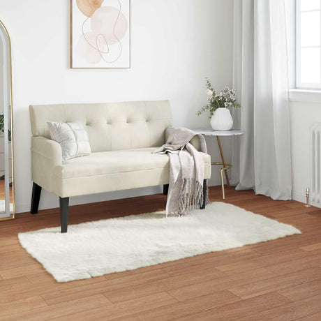 Vidaxl tapijt van imitatie tafalla wit 80 x 150 cm polyester