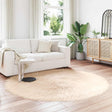 Vidaxl tapijt van imitatie tafalla beige ø 160 cm polyester