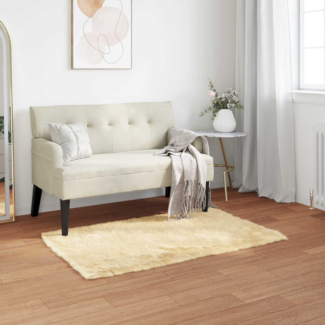 Vidaxl tapijt van imitatie tafalla crèmekleurig 60 x 110 cm polyester