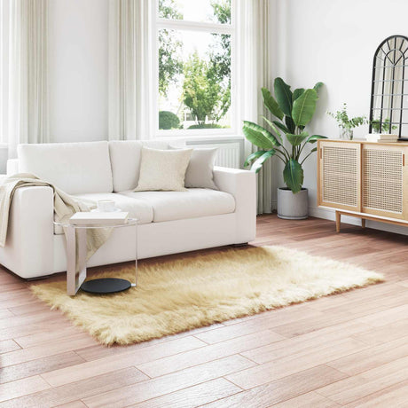 Vidaxl tapijt van imitatie tafalla crèmekleurig 120 x 170 cm polyester