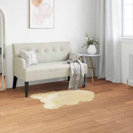 Vidaxl tapijt van imitatie tafalla crèmekleurig 80 x 120 cm polyester