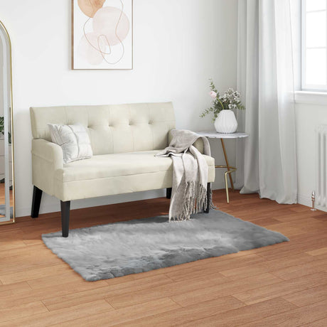Vidaxl tapijt van imitatie tafalla grijs 60 x 110 cm polyester