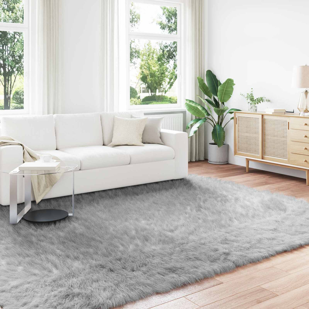 Vidaxl tapijt van imitatie tafalla grijs 200 x 280 cm polyester