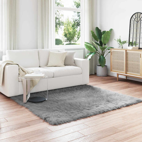 Vidaxl tapijt van imitatie tafalla grijs 160 x 160 cm polyester