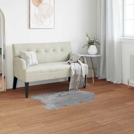 Vidaxl tapijt van imitatie tafalla grijs 60 x 90 cm polyester