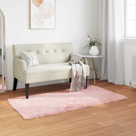 Vidaxl tapijt van imitatie tafalla roze 60 x 110 cm polyester