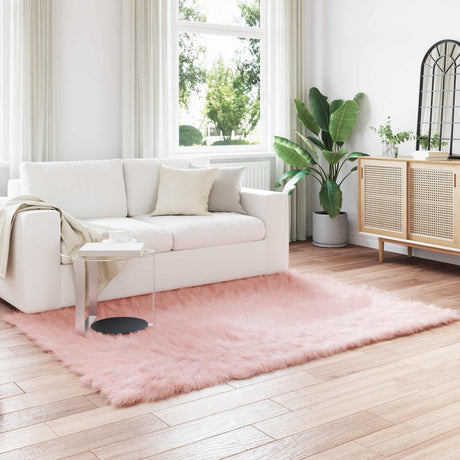 Vidaxl tapijt van imitatie tafalla roze 120 x 170 cm polyester