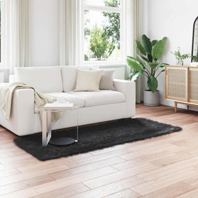Vidaxl tapijt van imitatie tafalla zwart 100 x 200 cm polyester